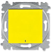 Выключатель с подсветкой без рамки ABB EPJ Levit 1-кл. желтый/дымчатый чёрный картинка